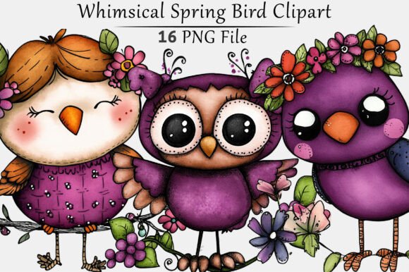 Bringing Nature Indoors: The Whimsical Spring Bird Clipart Collection