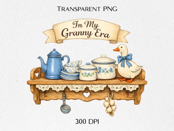 In My Granny Era Vintage PNG: A Cozy Design Asset