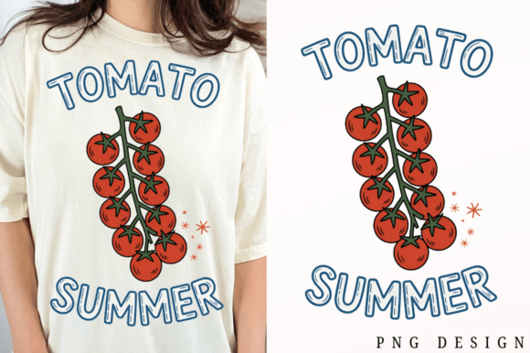 Summer Tomato PNG Sublimation Design: Fresh Creative Assets